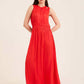 Feminine Sleeveless Summer Maxi Dress