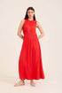 Feminine Sleeveless Summer Maxi Dress
