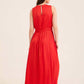 Feminine Sleeveless Summer Maxi Dress