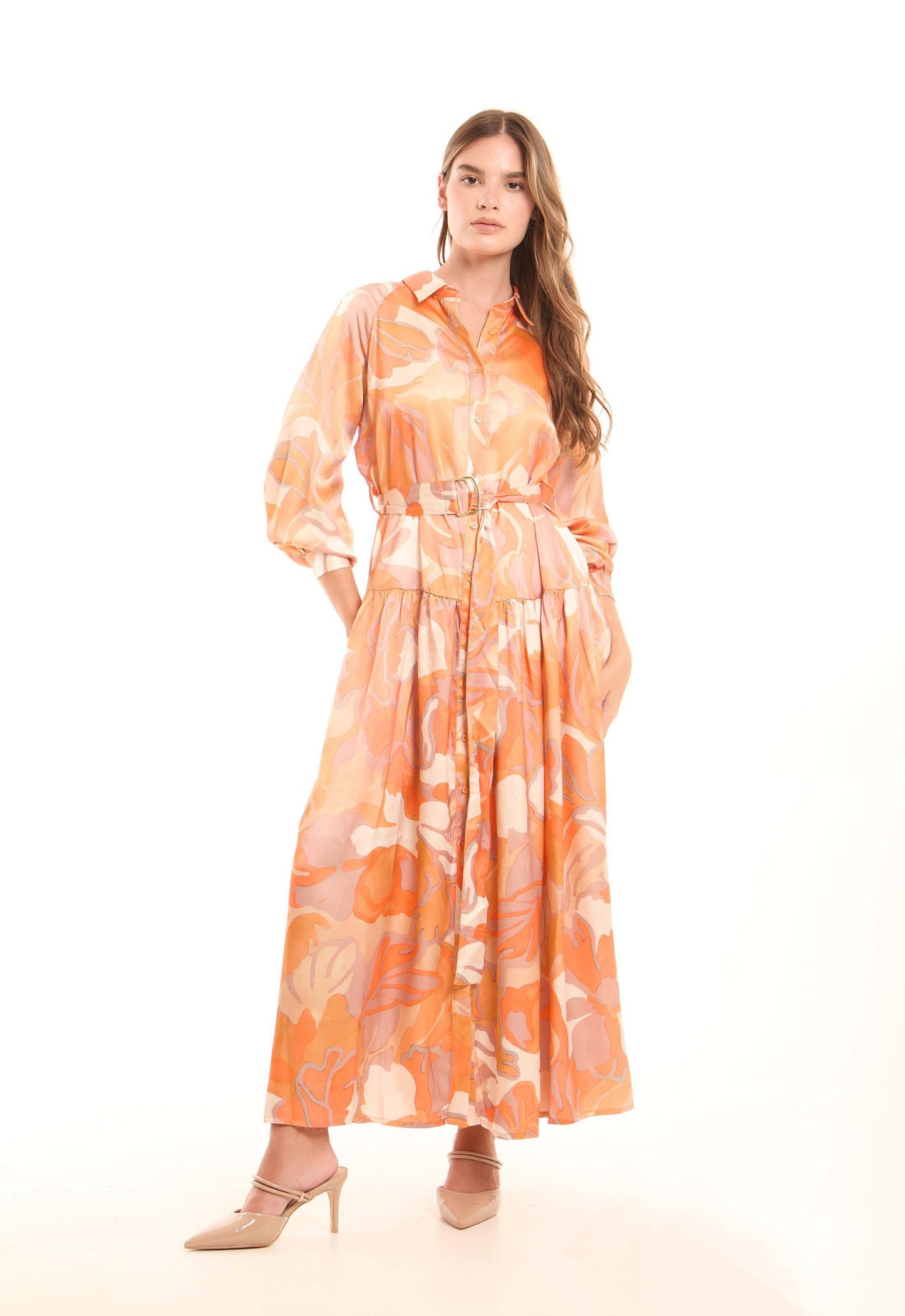 فستان صيفي مريح بنقشة زهور ناعمة