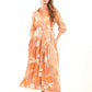 Soft Floral Pattern Summer Comfy Dress