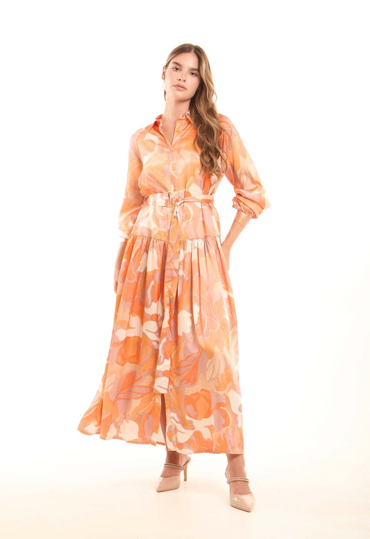 Soft Floral Pattern Summer Comfy Dress