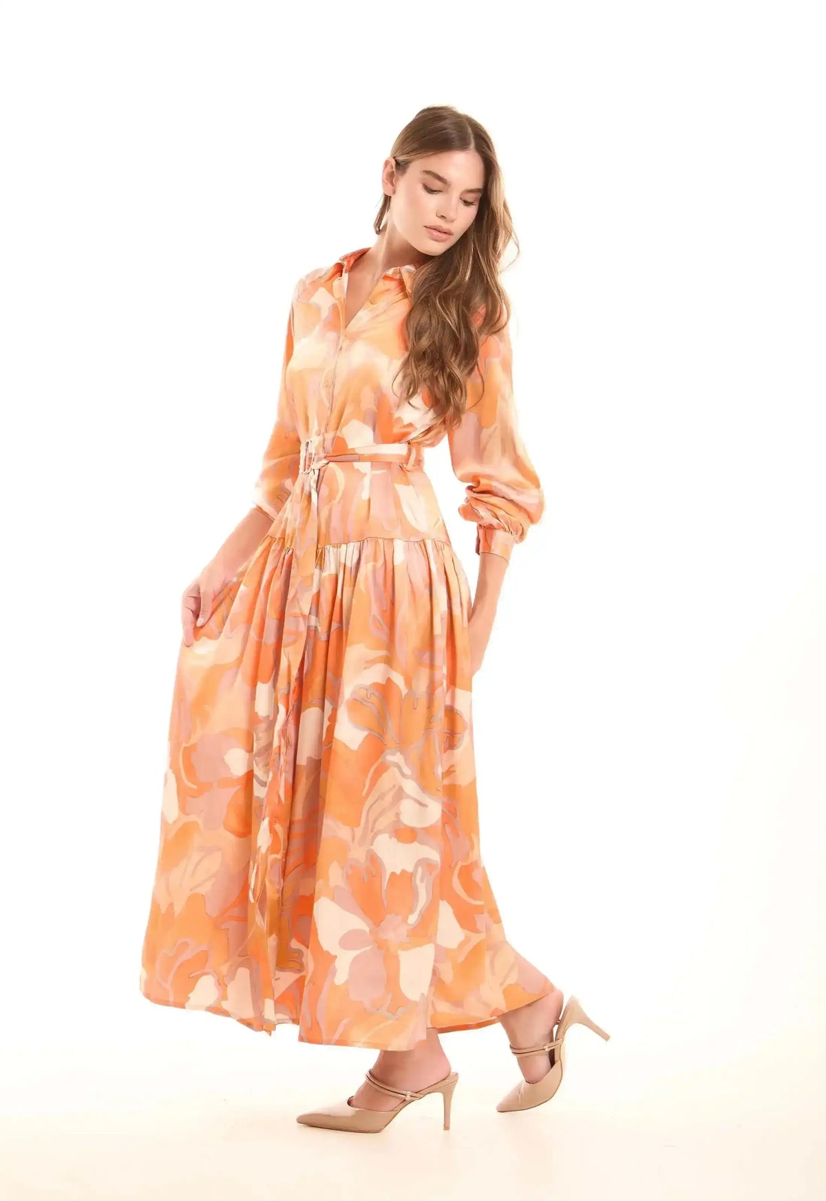 Soft Floral Pattern Summer Comfy Dress