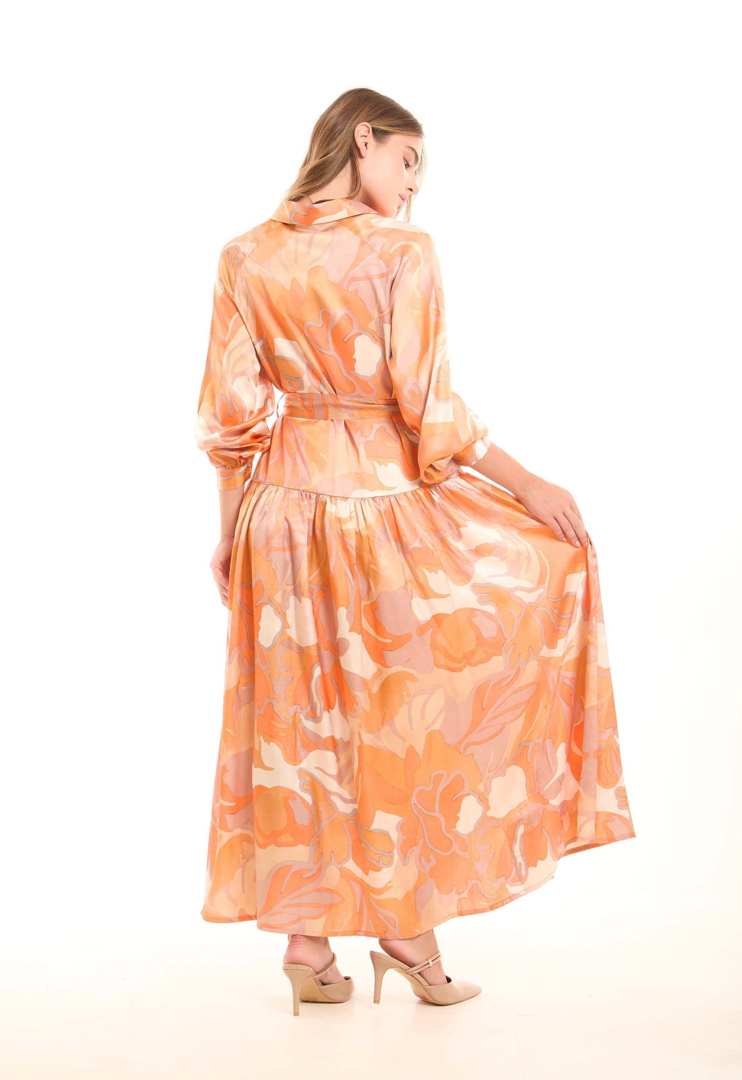 فستان صيفي مريح بنقشة زهور ناعمة