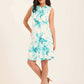 Pastel Floral Pattern Sleeveless Short Dress
