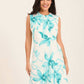 Pastel Floral Pattern Sleeveless Short Dress