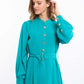 Long Sleeves Solid Rayon Classic Dress