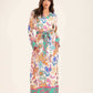 Colorful Flory Long Sleeves Maxi Dress
