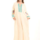 Colorful Embroidered Flory Comfy Maxi Dress