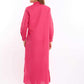 Textured Linen Dress with Side Slits