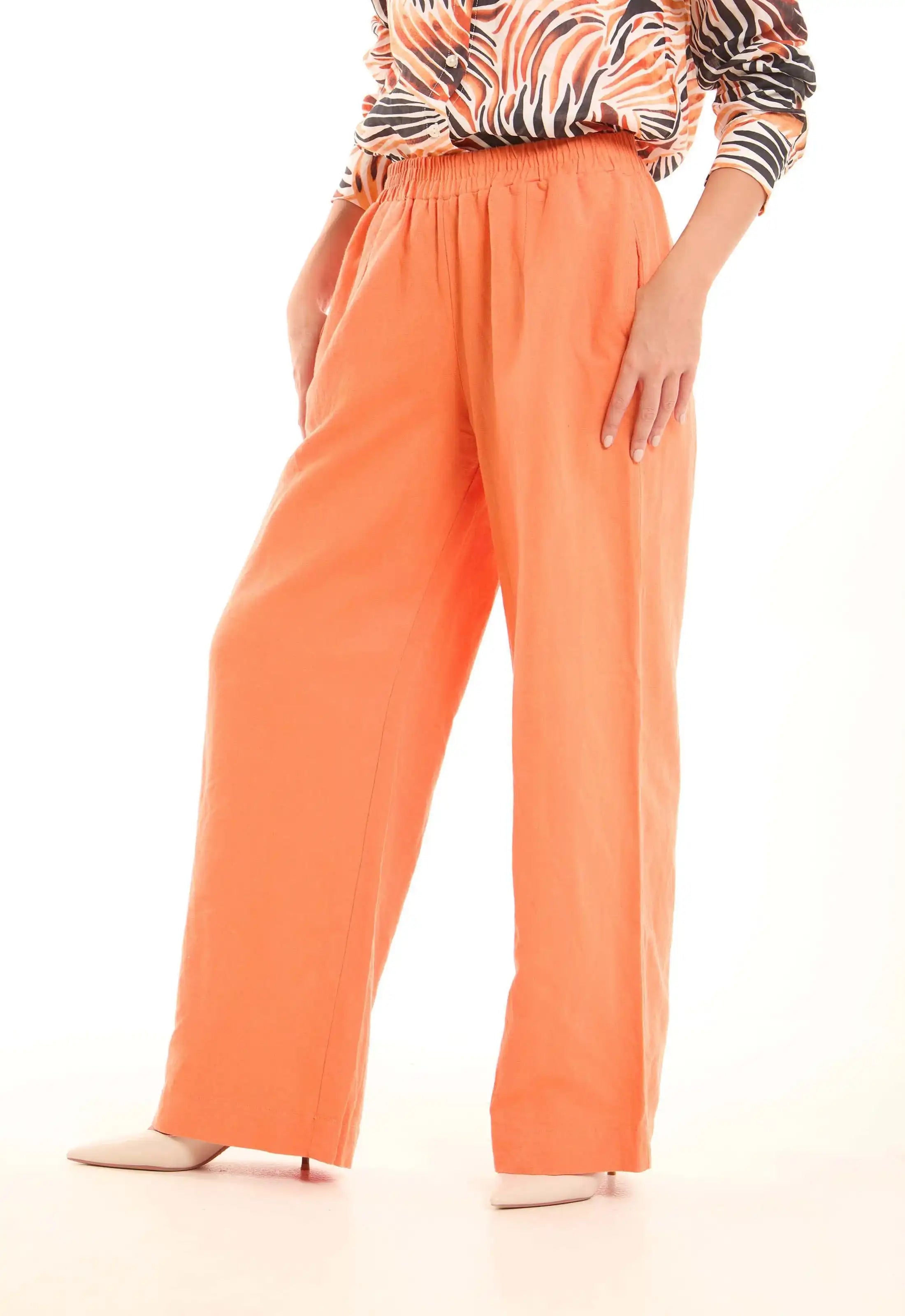 Relaxed Wide-Leg Linen Pants