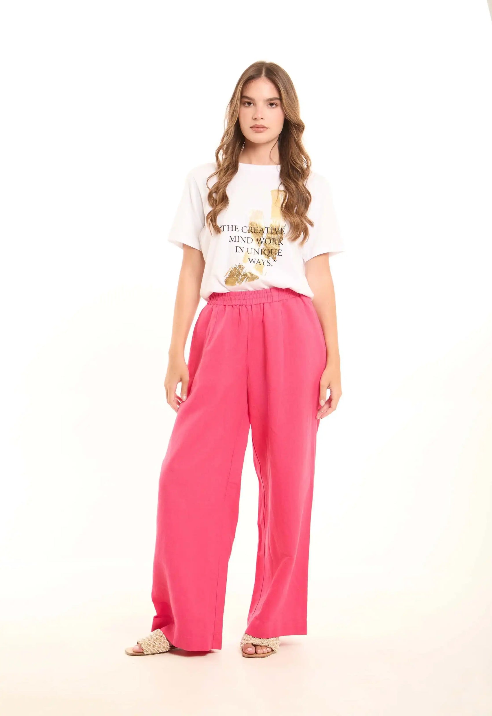 Relaxed Wide-Leg Linen Pants