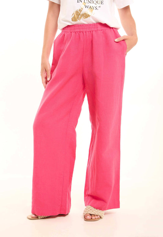 Relaxed Wide-Leg Linen Pants