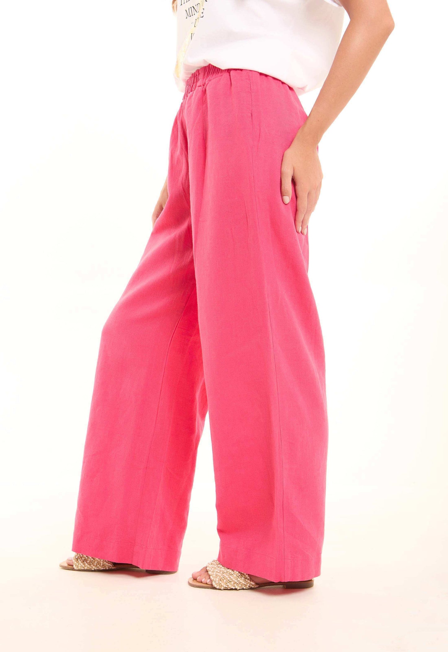 Relaxed Wide-Leg Linen Pants