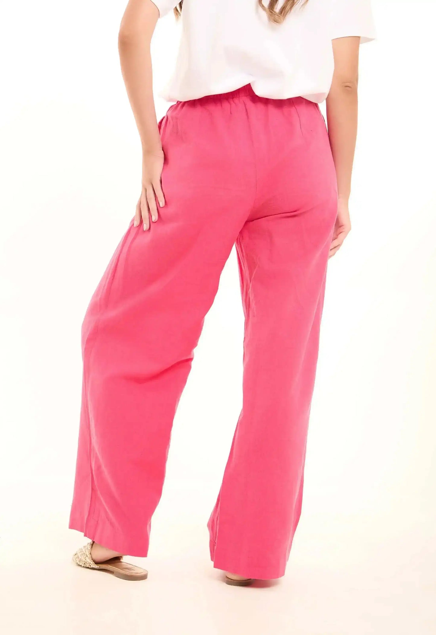 Relaxed Wide-Leg Linen Pants