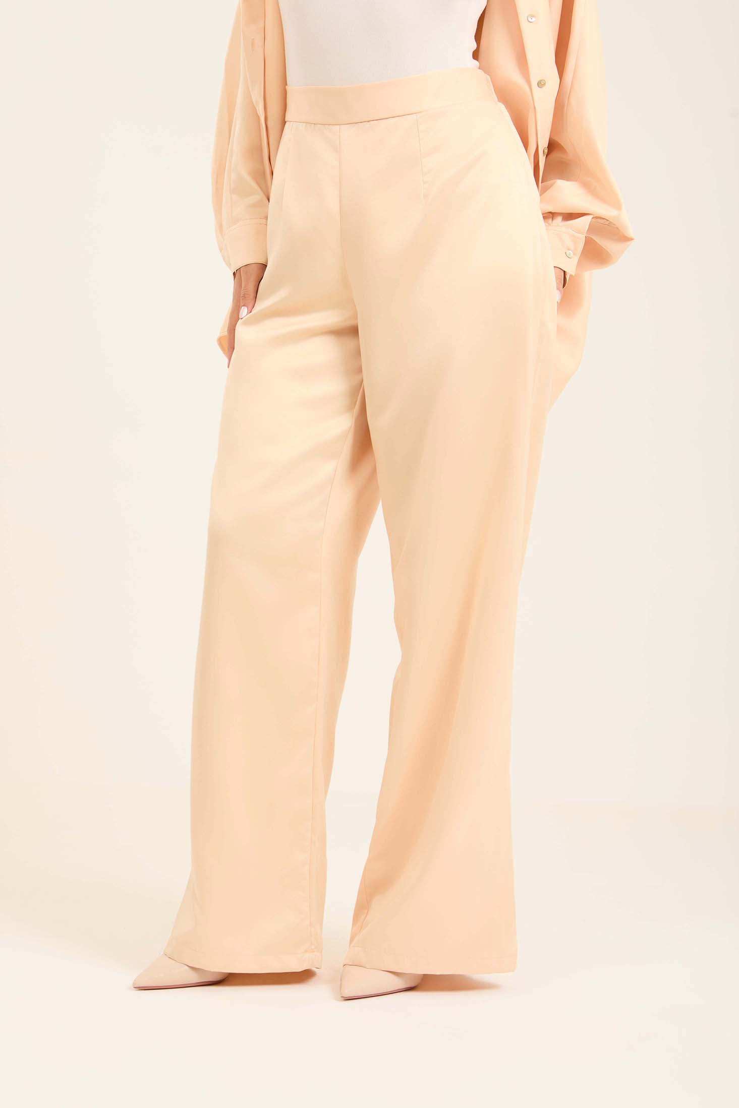 Flowing Satin Pants with Soft Silhouette