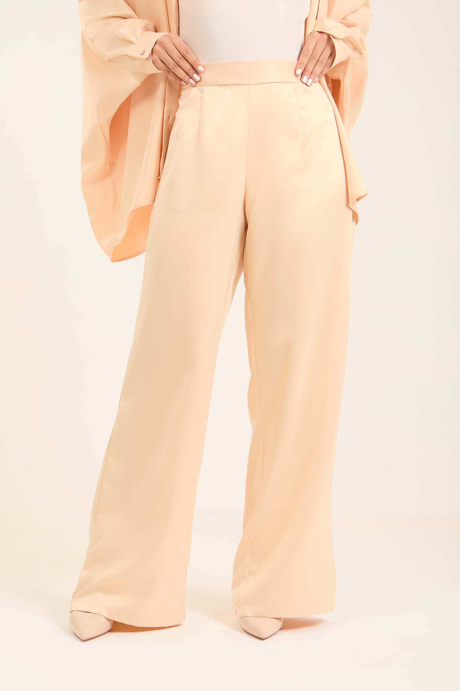 Flowing Satin Pants with Soft Silhouette