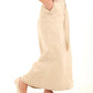 Buttoned Solid Skirt with Decorative Belt