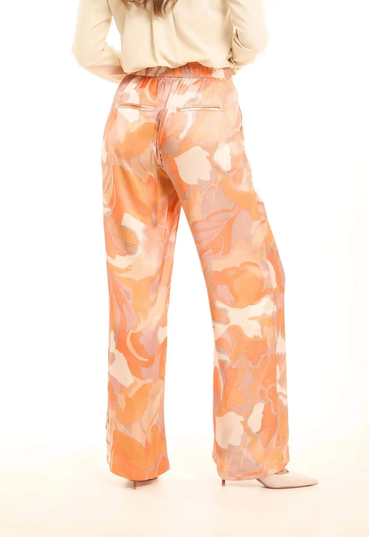 Cotton-Linen Wide-Leg Pants