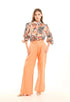 Cotton-Linen Pleated Wide-Leg Pants