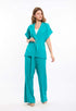 Rayon-Tencel Wide-Leg Pants