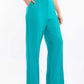 Rayon-Tencel Wide-Leg Pants