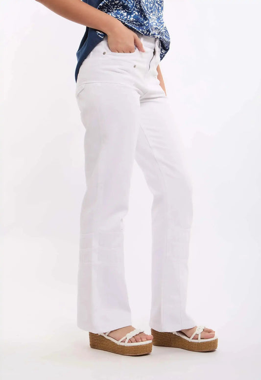 White Straight Leg Pants