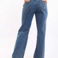Wide Leg Button Detail Jeans