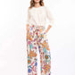 Vibrant Floral Wide-Leg Pants