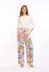 Vibrant Floral Wide-Leg Pants