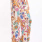 Women  Pant   Elasticated Waist Wide Leg Multicolor