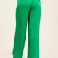 Satin Wide-Leg Pants with Waist Tie