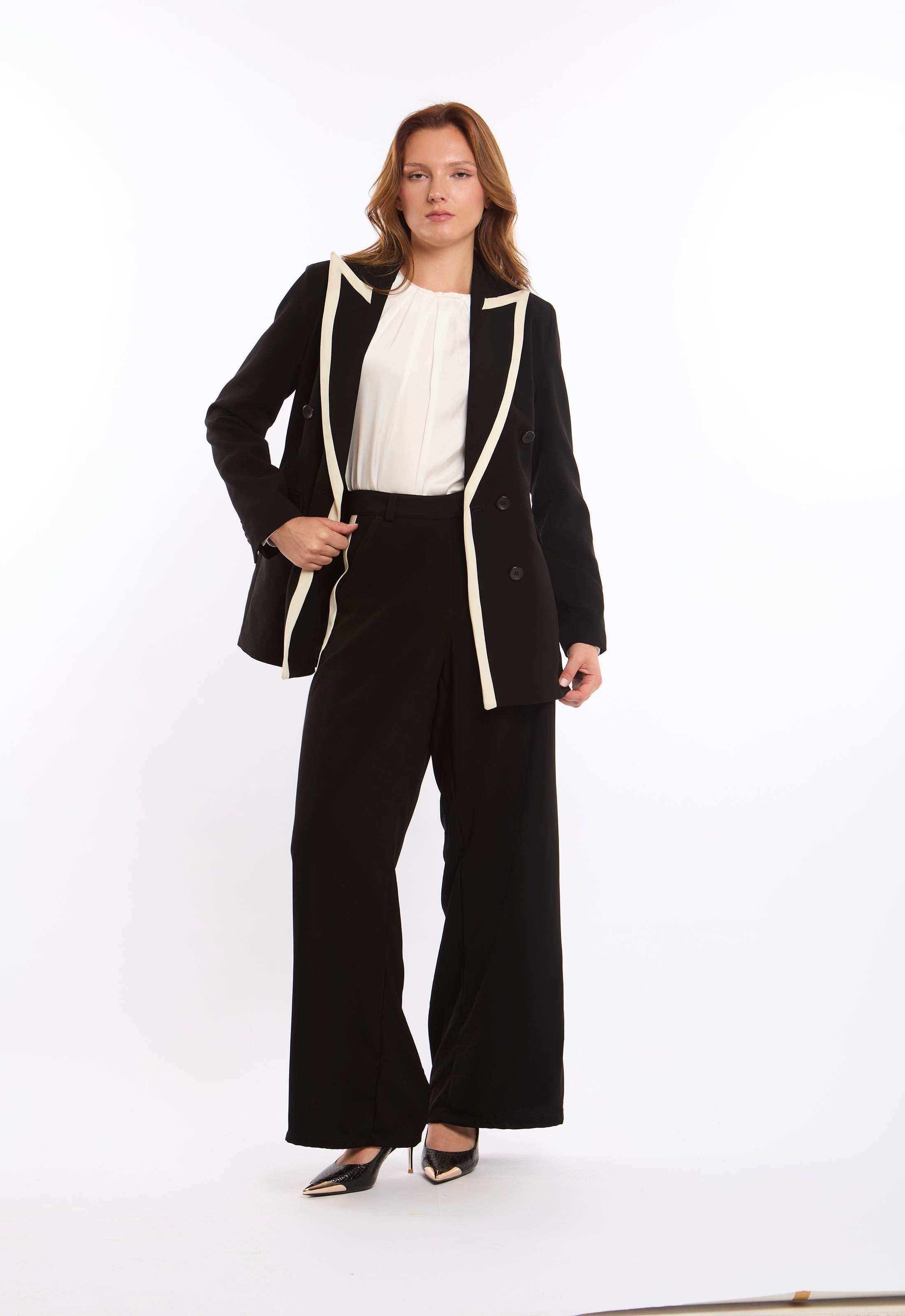 Elegant Wide-Leg Tailored Pants