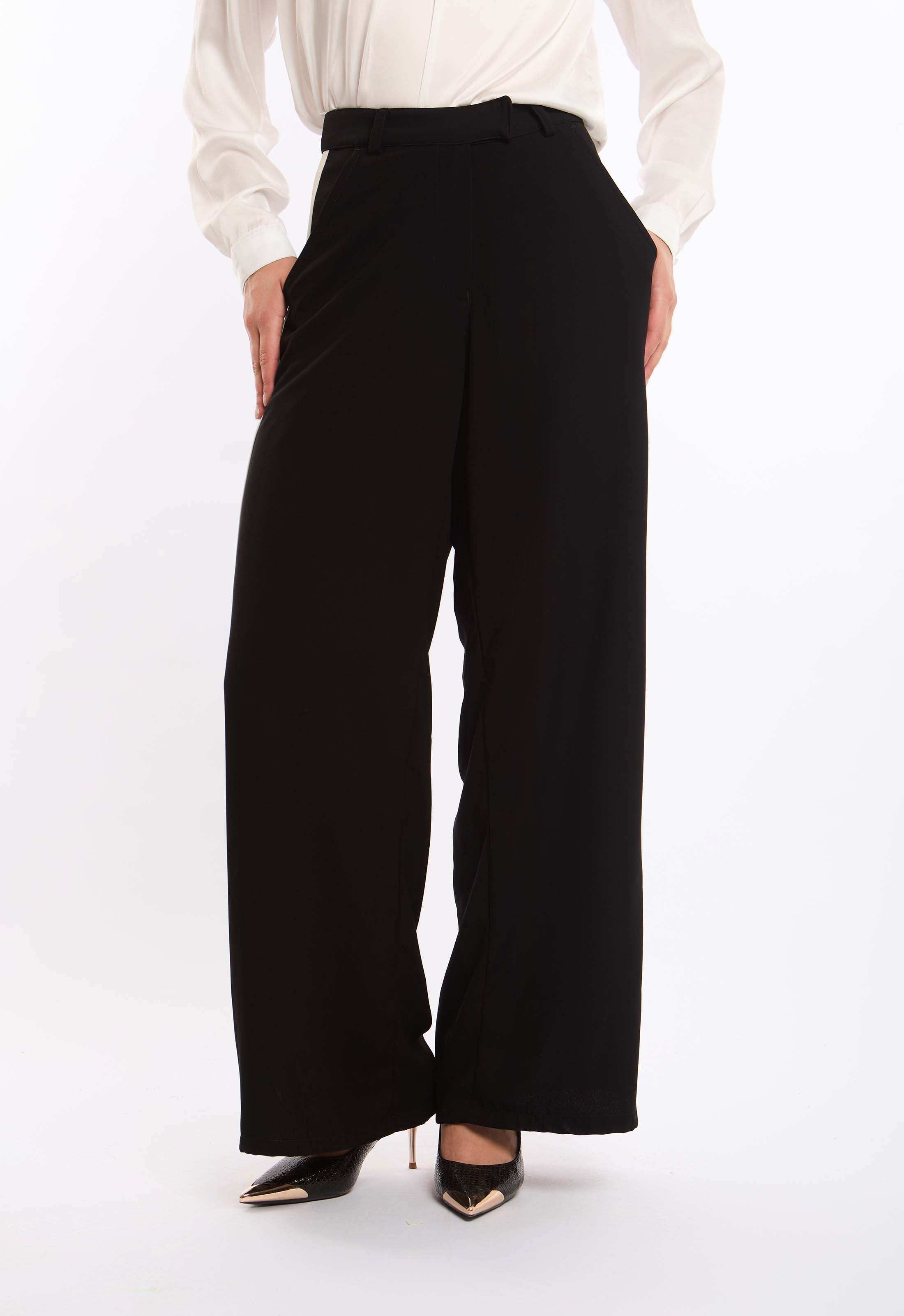 Elegant Wide-Leg Tailored Pants