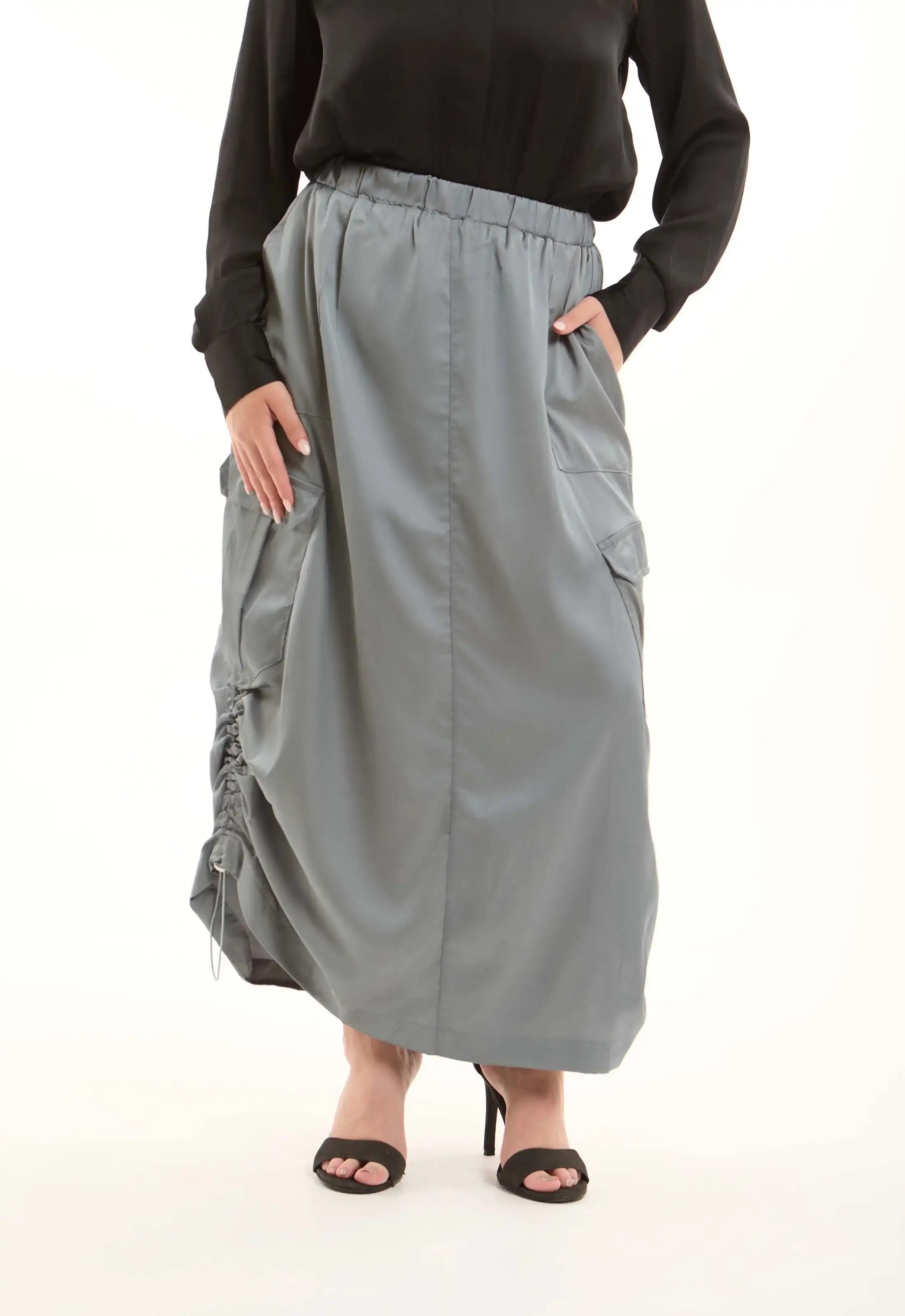 تنورة كارجو بوسط مطاطي برباط