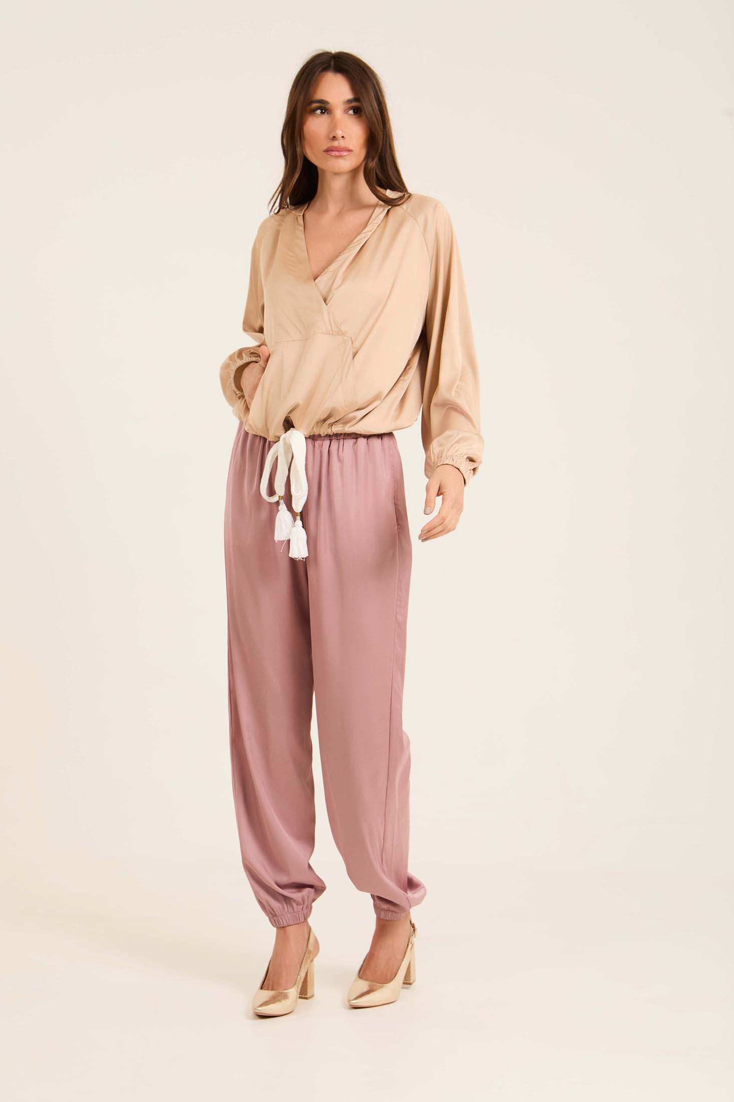 Elastic Waist with Drawstring Solid Sweatpants