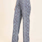 High-Waist Snake-Print Pants with Straight Cut