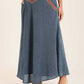 Women Skirt Embroidery Blue