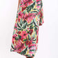Colorful Tropical Floral Zipped Midi Dress
