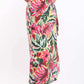 Colorful Tropical Floral Zipped Midi Dress