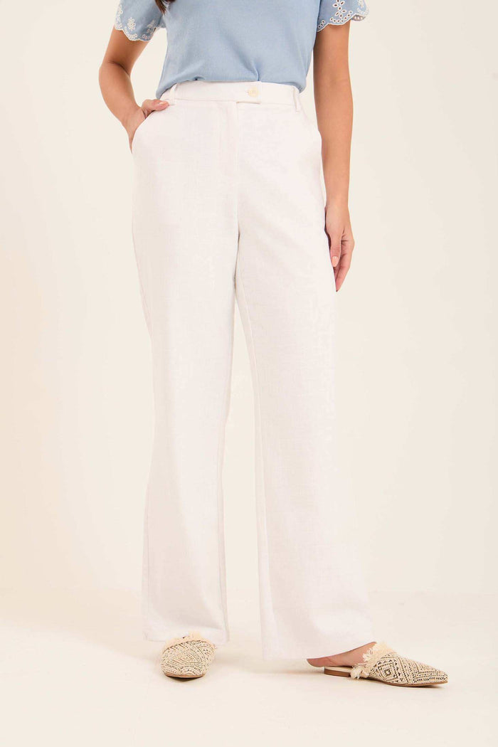 Classic Straight-Leg Linen Pants