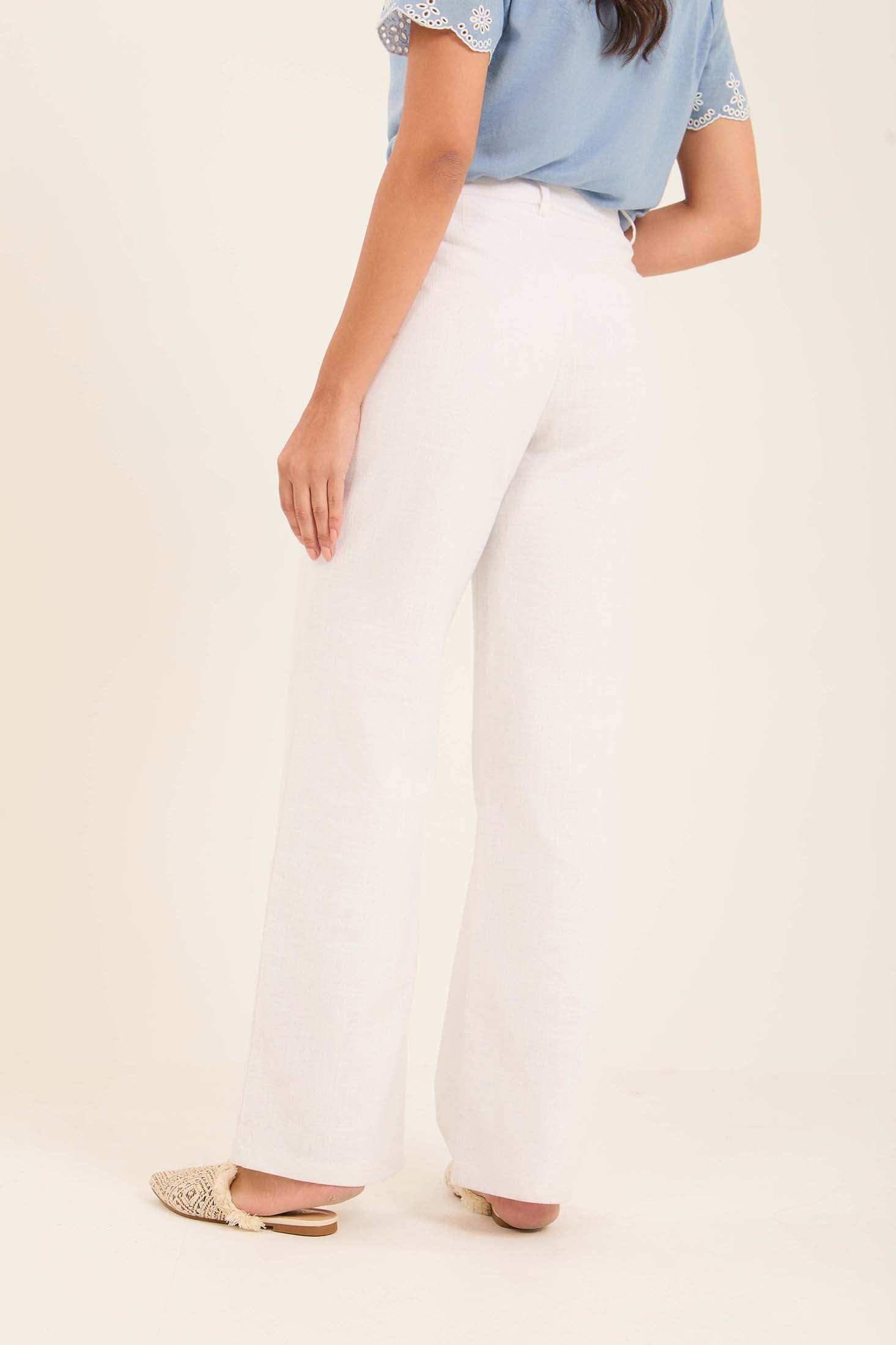Classic Straight-Leg Linen Pants