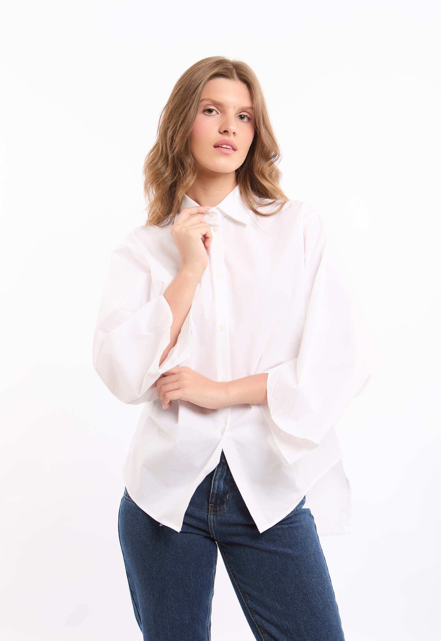 Oversized Shirt with Wide Sleeves