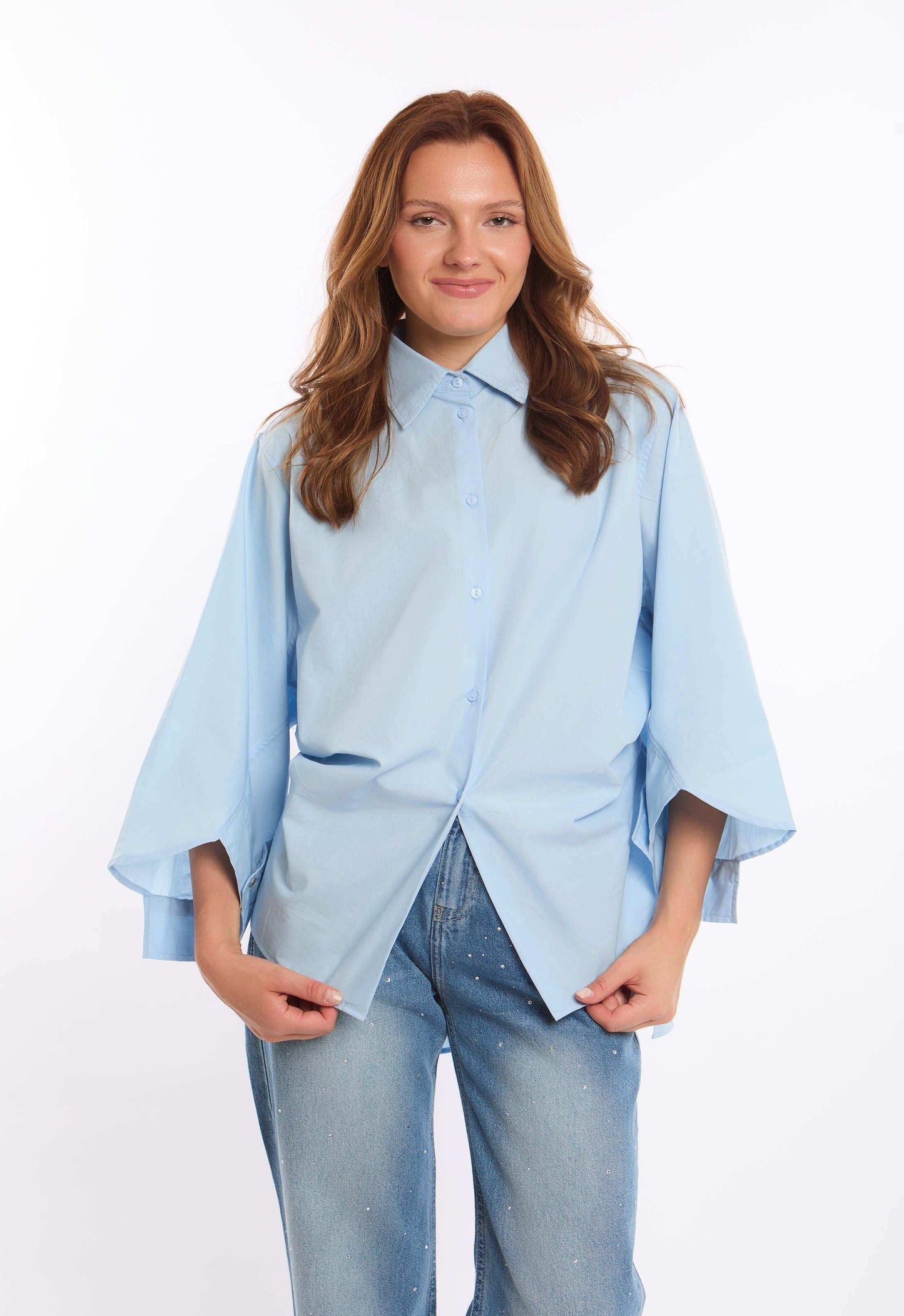 Oversized Shirt with Wide Sleeves