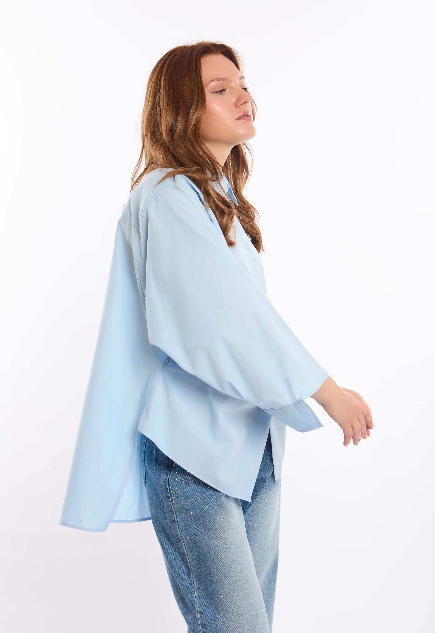 Oversized Shirt with Wide Sleeves