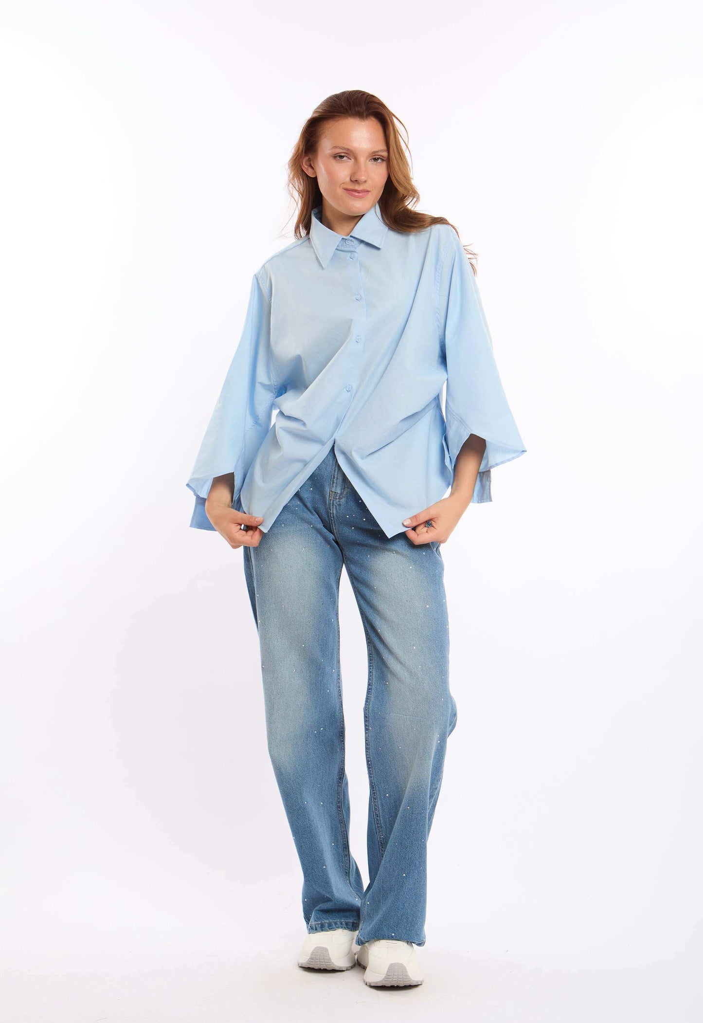 Oversized Shirt with Wide Sleeves