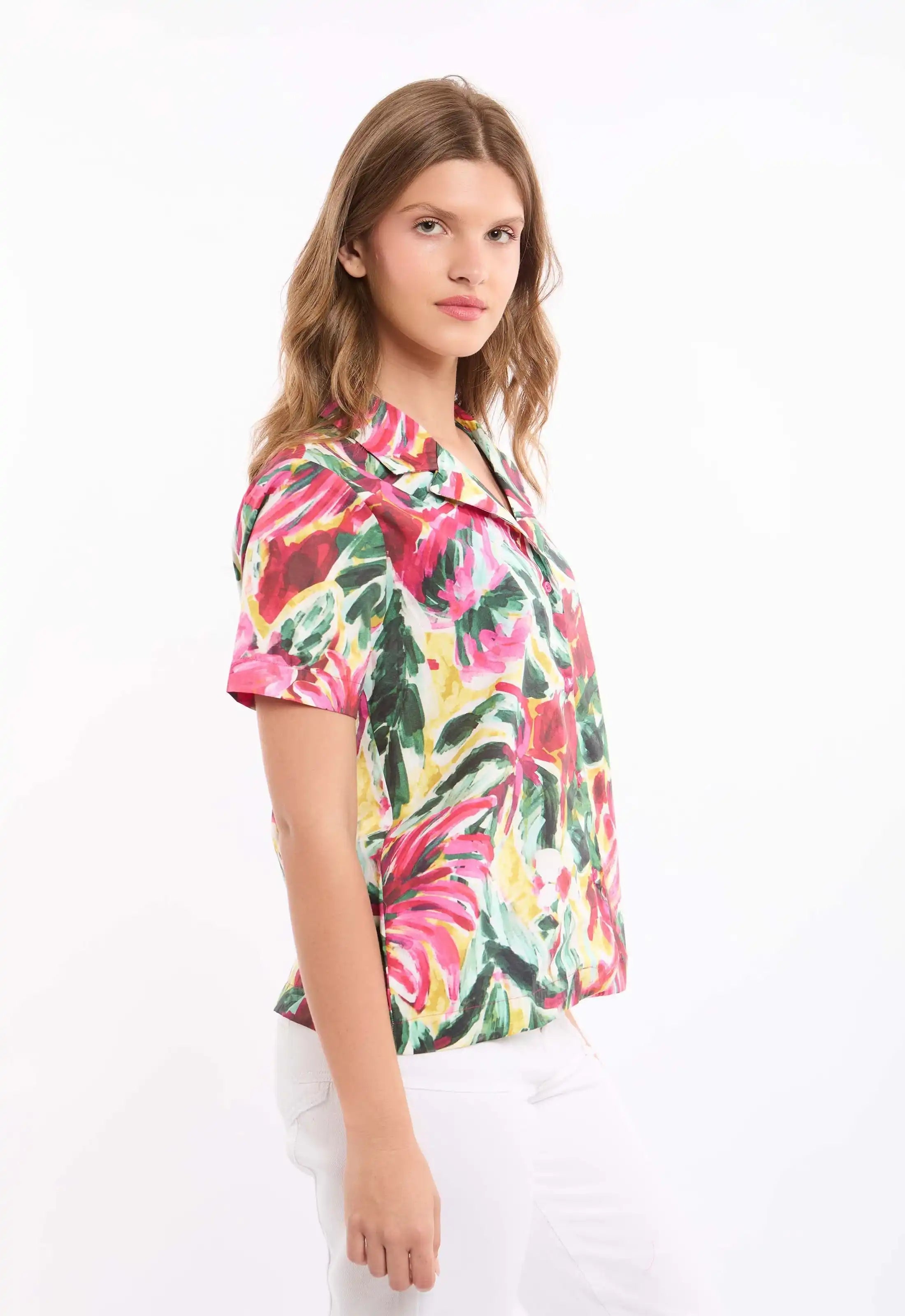 Floral Printed Shirt with Vibrant Design