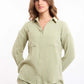 Textured Cotton Shirt with Front Pockets