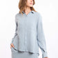 Textured Cotton Shirt with Front Pockets