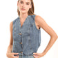 V-Neck Fashionable Casual Denim Vest